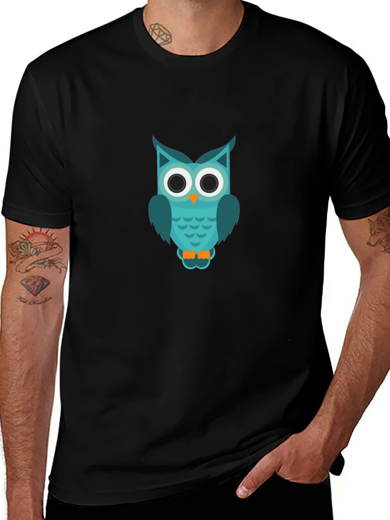 Owl Graphic T-Shirt - Cool & Casual Black Tee