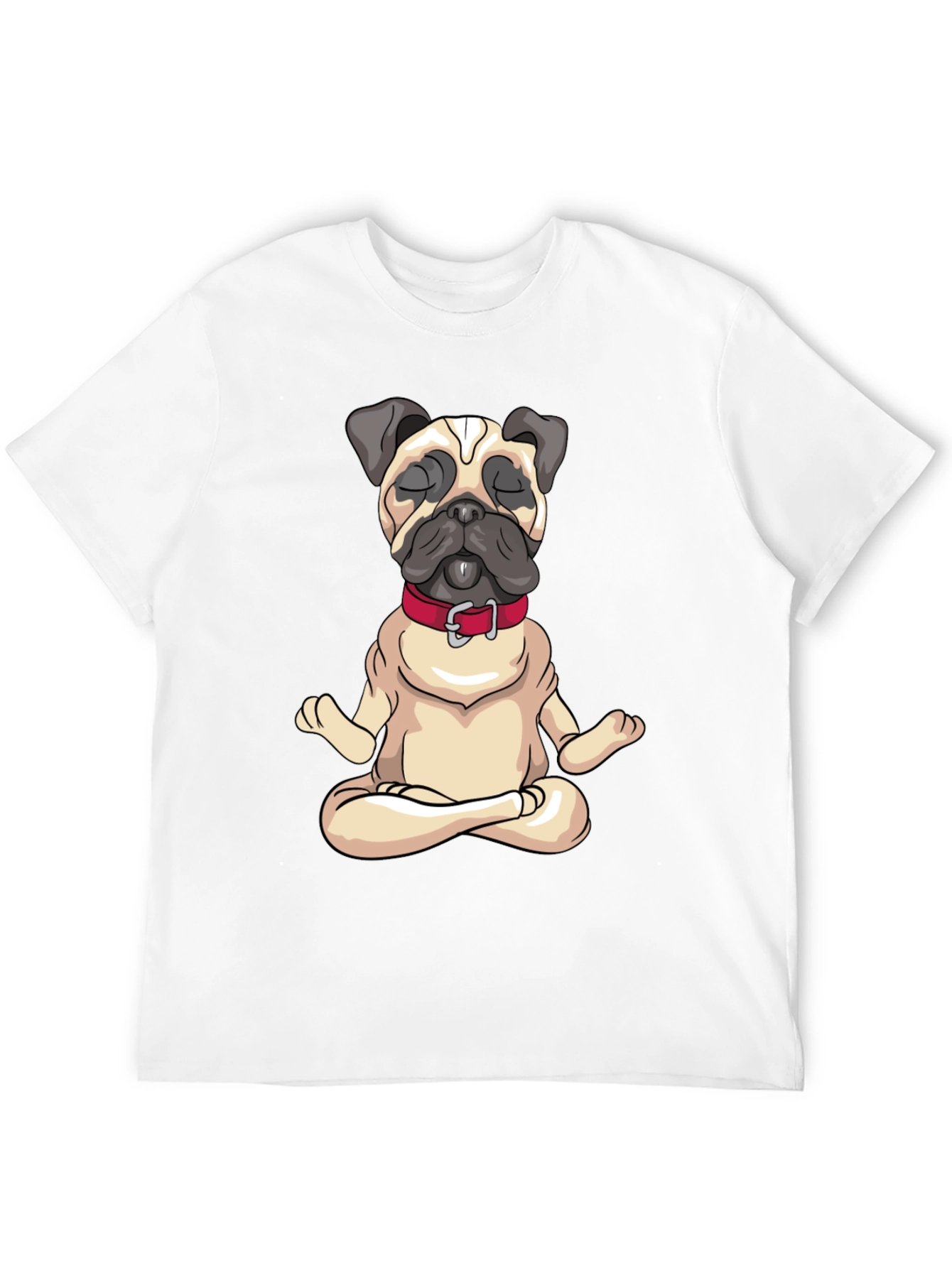 Zen Pug Black T-Shirt - Meditating Dog Graphic Tee