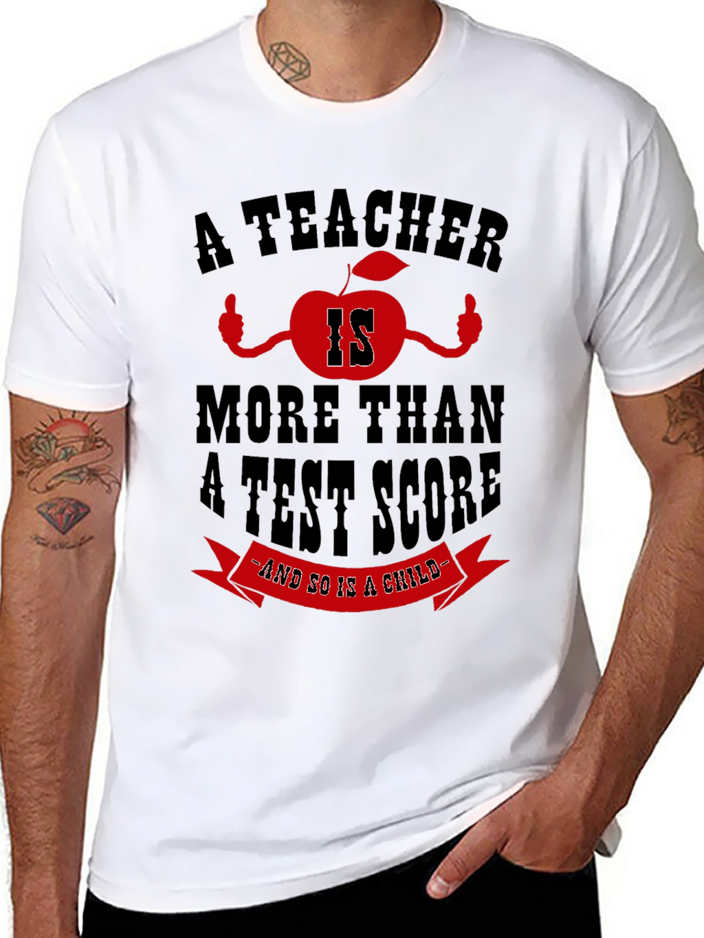 Teacher Apple Graphic T-Shirt - Education Advocate Tee