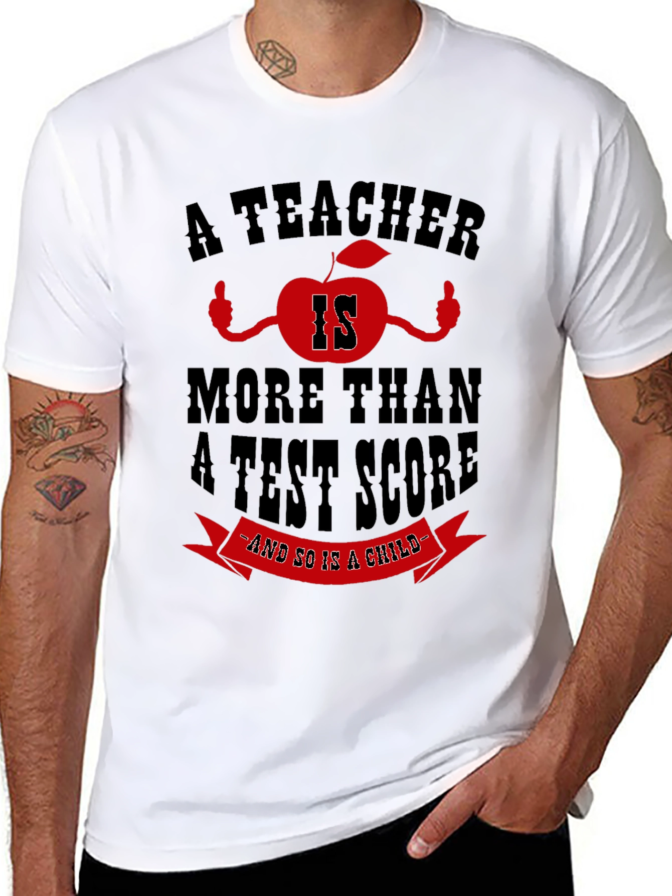 Teacher Apple Graphic T-Shirt - Education Advocate Tee