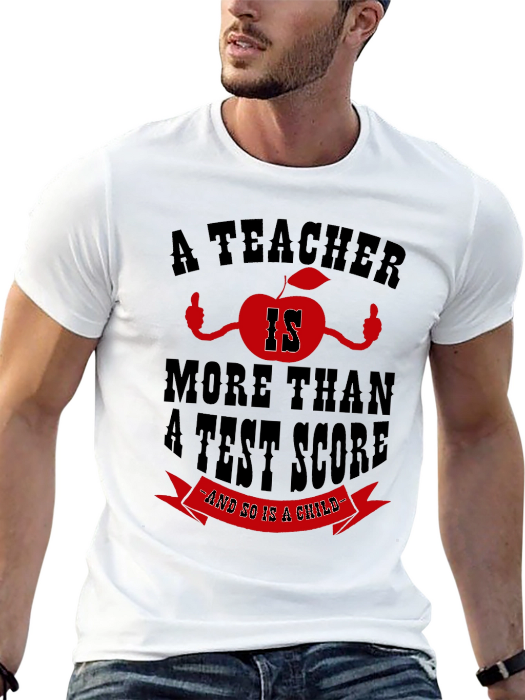 Teacher Apple Graphic T-Shirt - Education Advocate Tee