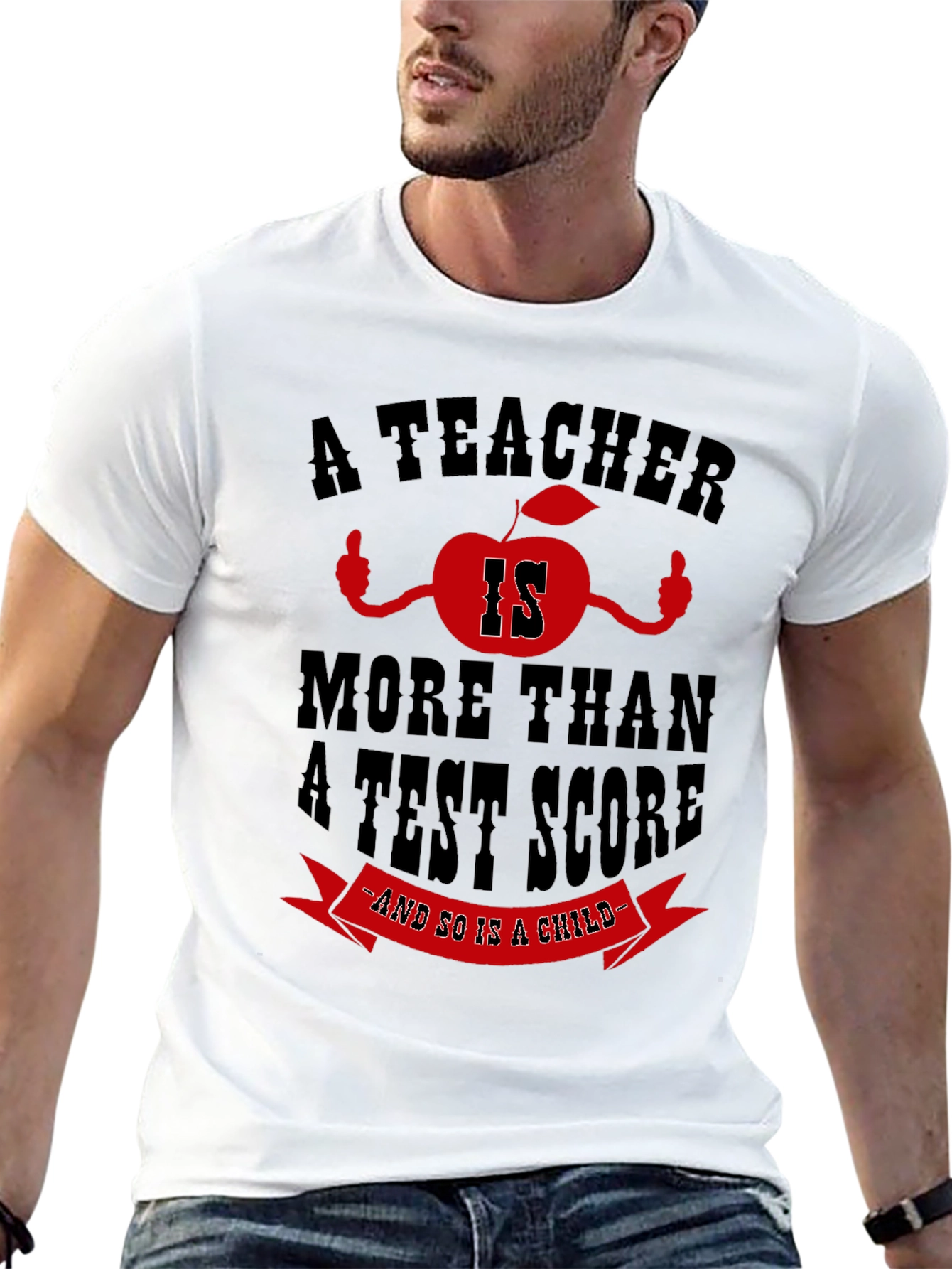 Teacher Apple Graphic T-Shirt - Education Advocate Tee