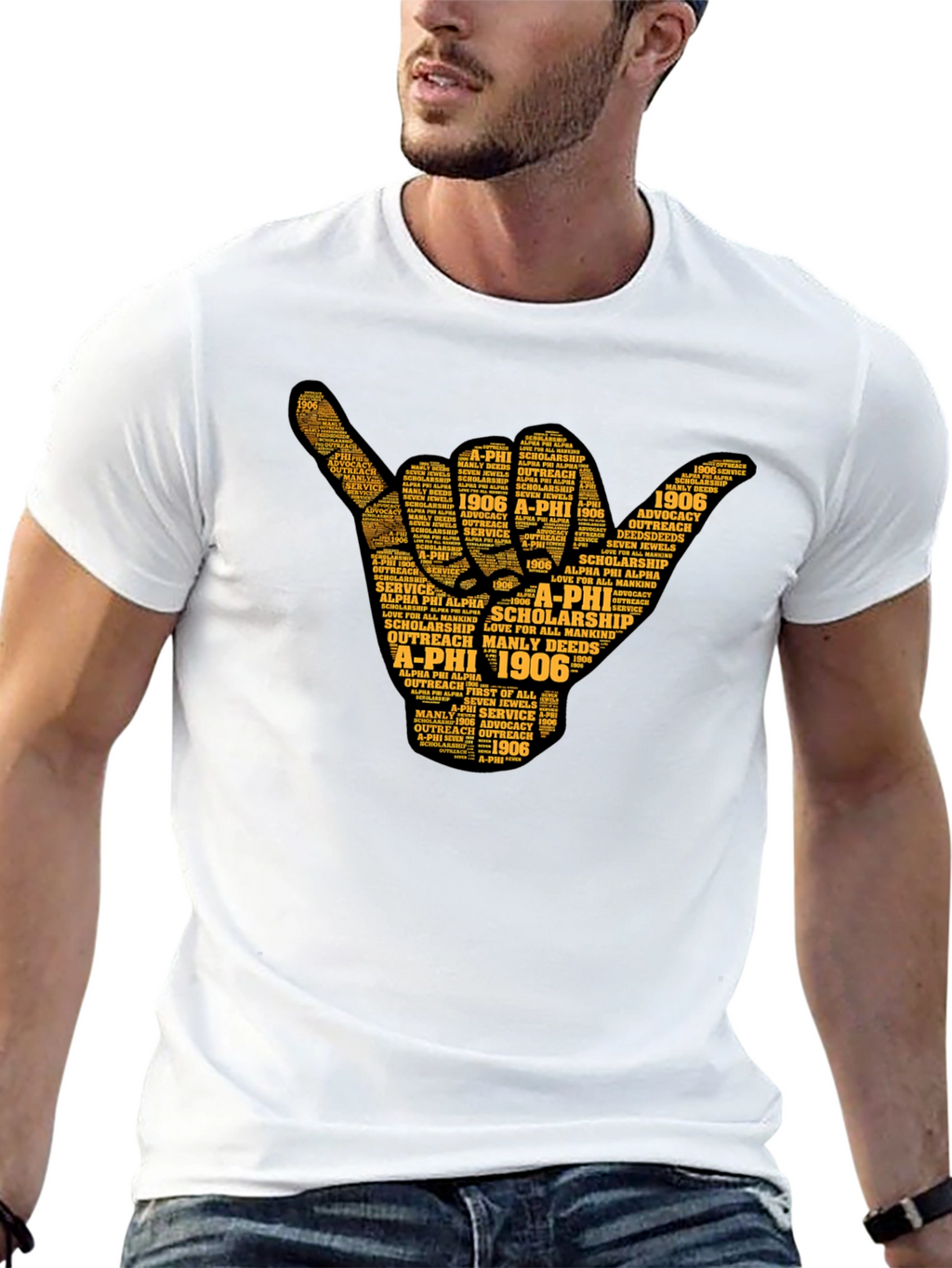 Alpha Phi Alpha Word Art Graphic Tee