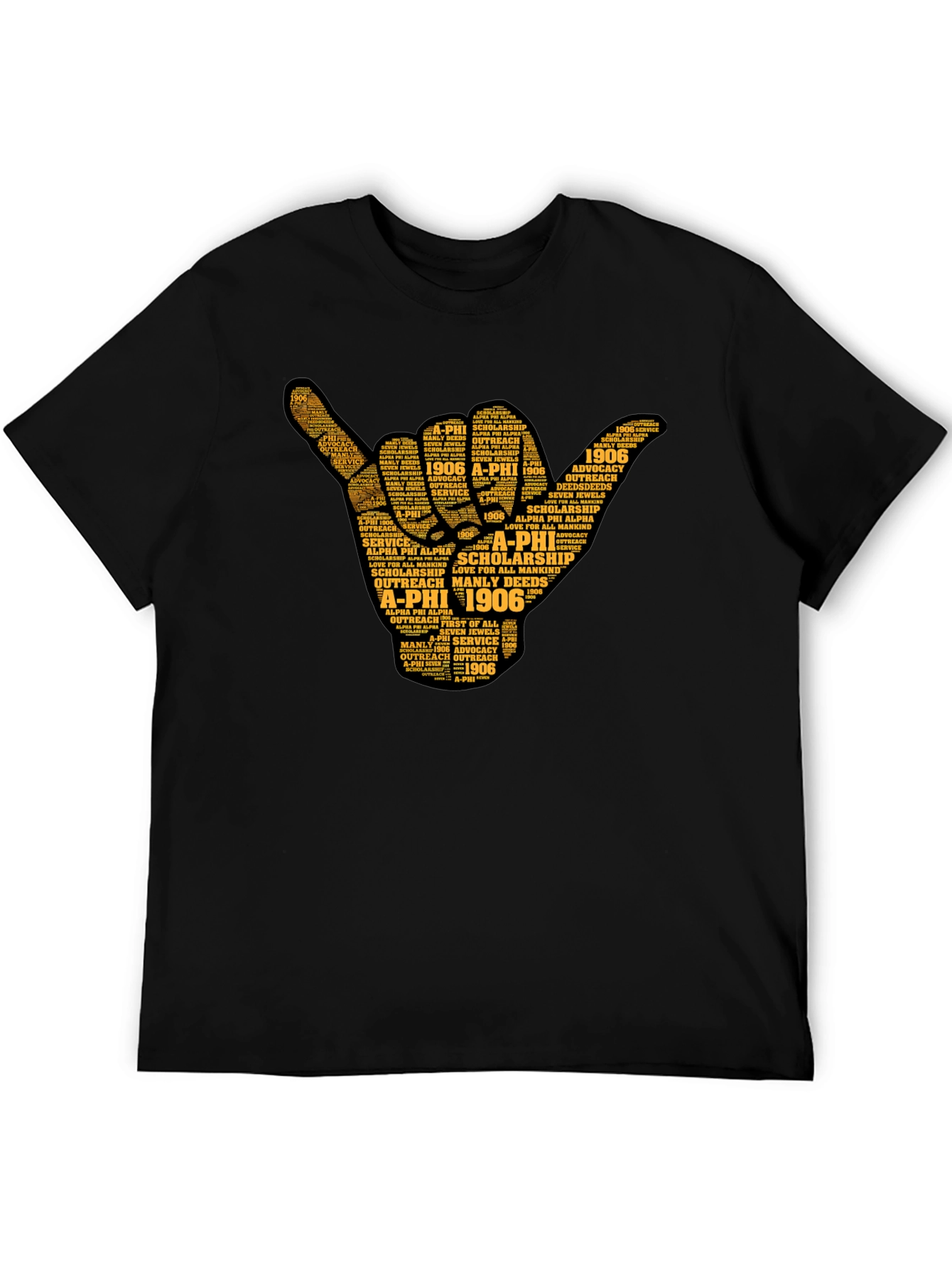 Alpha Phi Alpha Word Art Graphic Tee