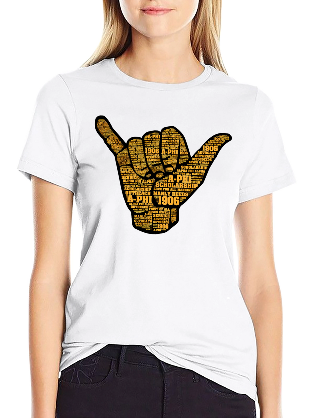 Alpha Phi Alpha Word Art Graphic Tee