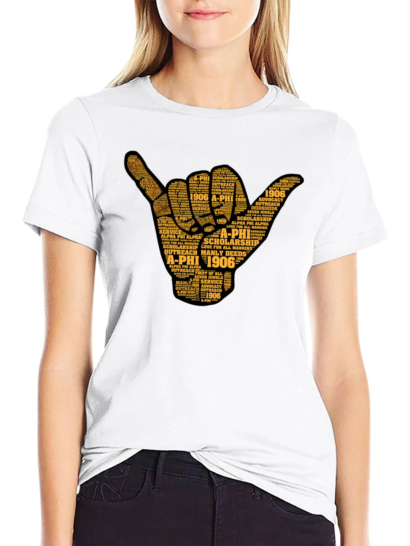 Alpha Phi Alpha Word Art Graphic Tee