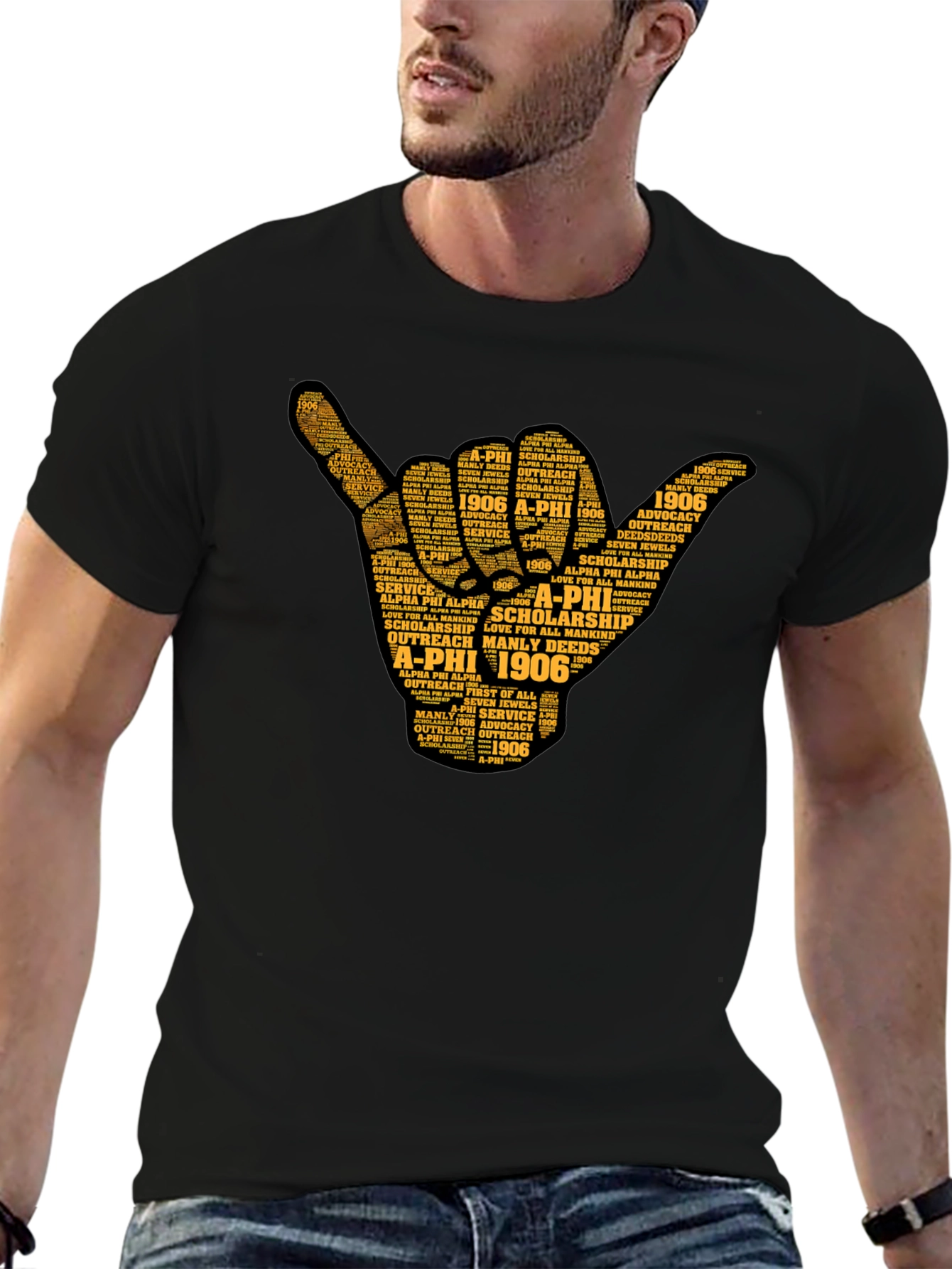 Alpha Phi Alpha Word Art Graphic Tee