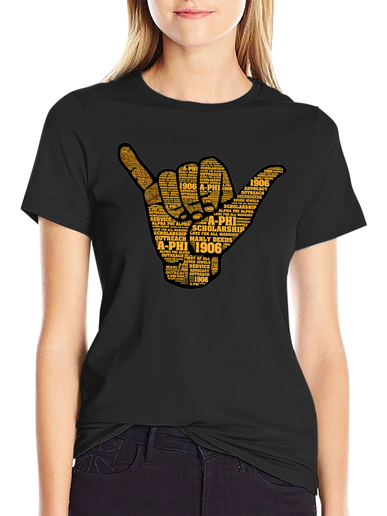 Alpha Phi Alpha Word Art Graphic Tee