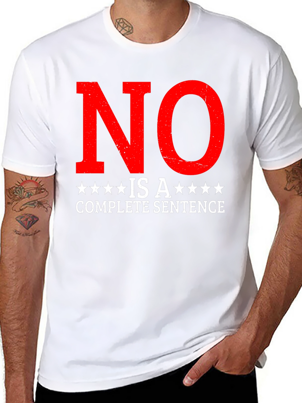 Statement T-Shirt - No is a Complete Sentence