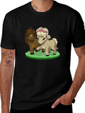 Cute Pony Cartoon Black T-Shirt