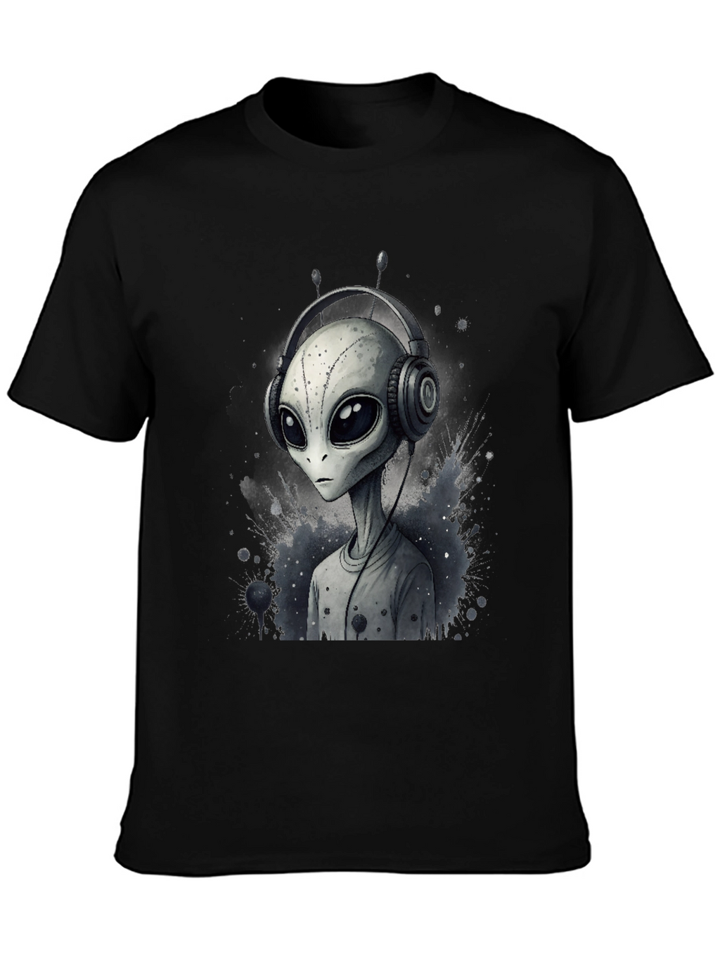 Alien DJ Graphic Tee - Black