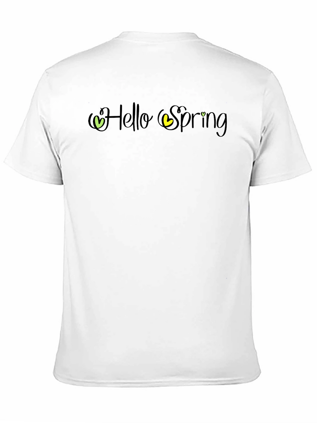 Hello Spring Graphic Tee - Black Cotton T-Shirt