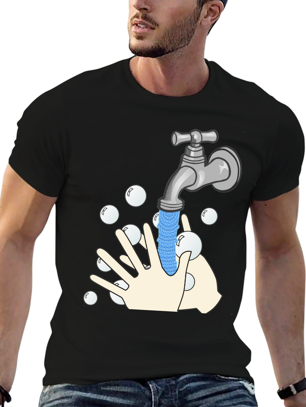 Wash Your Hands Graphic T-Shirt - Stay Safe