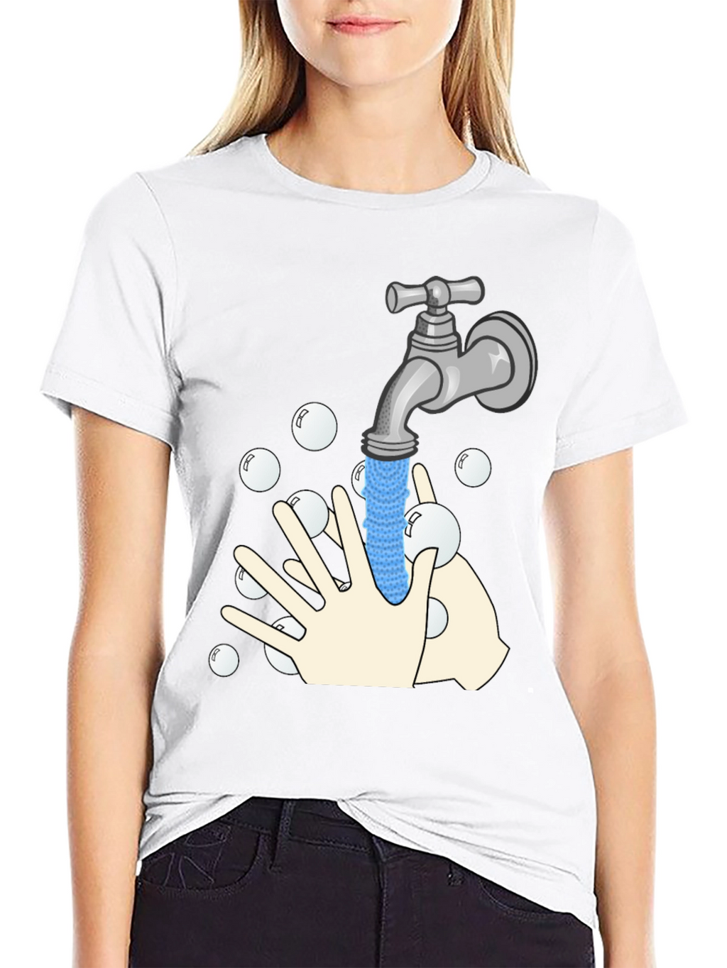 Wash Your Hands Graphic T-Shirt - Stay Safe