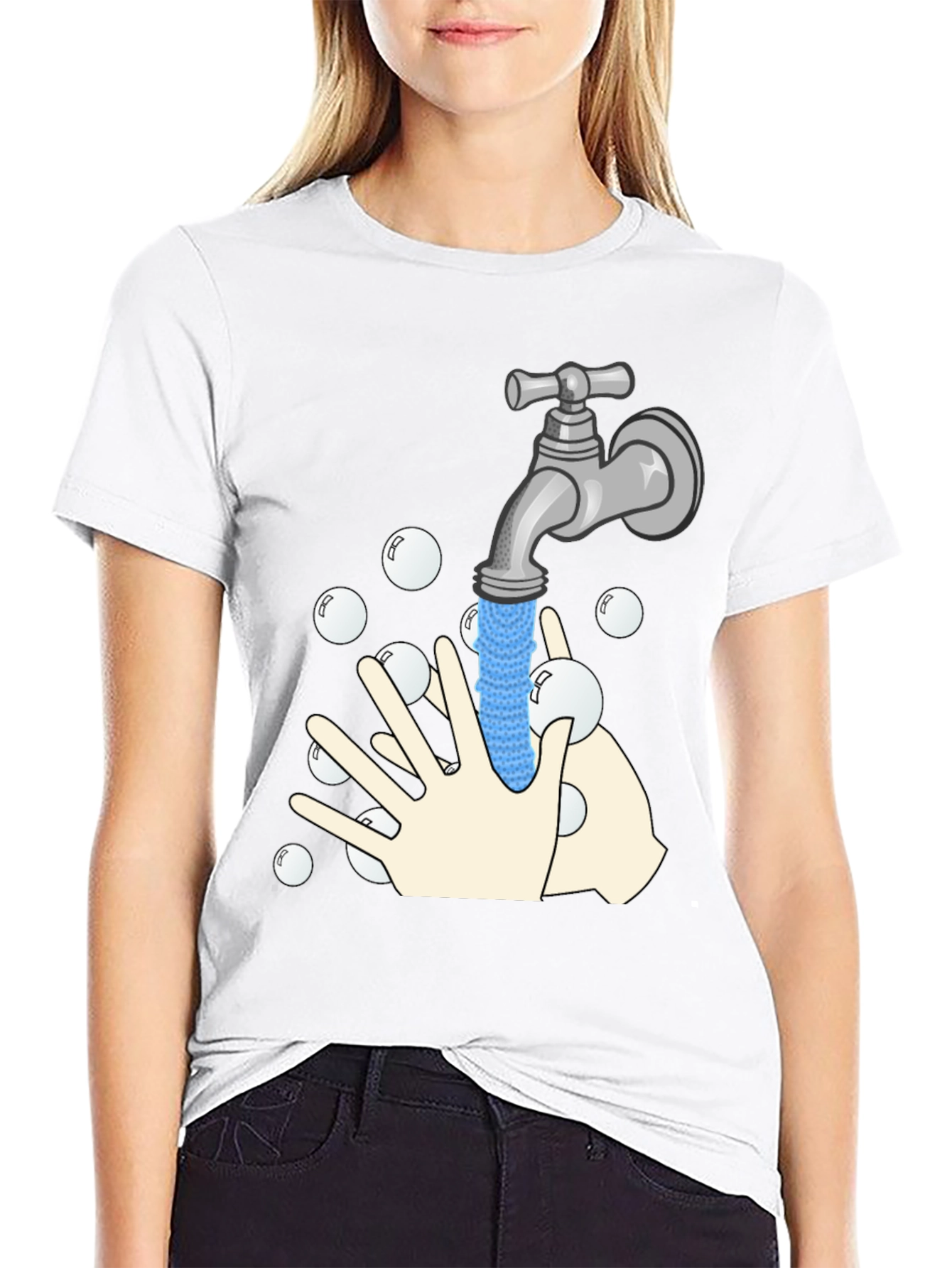Wash Your Hands Graphic T-Shirt - Stay Safe