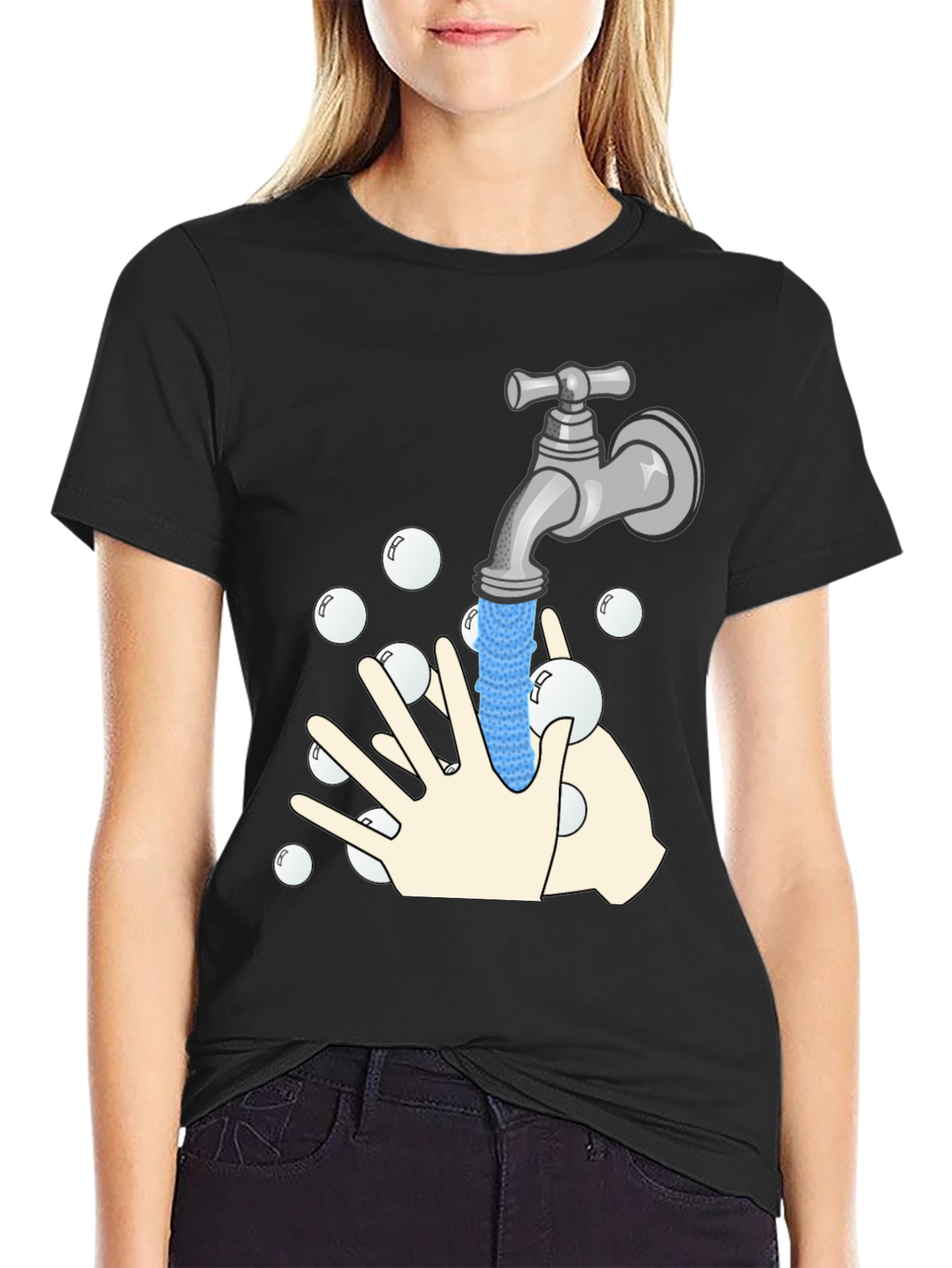 Wash Your Hands Graphic T-Shirt - Stay Safe