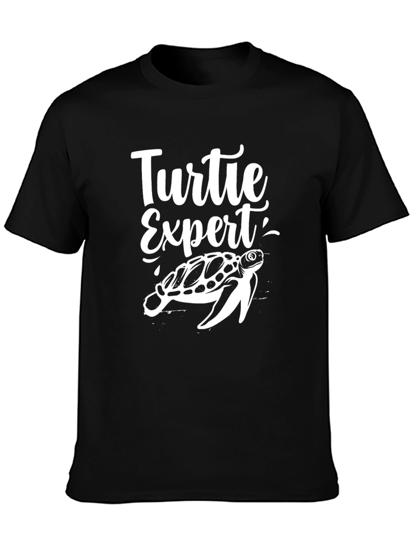 Turtle Expert Black Graphic T-Shirt