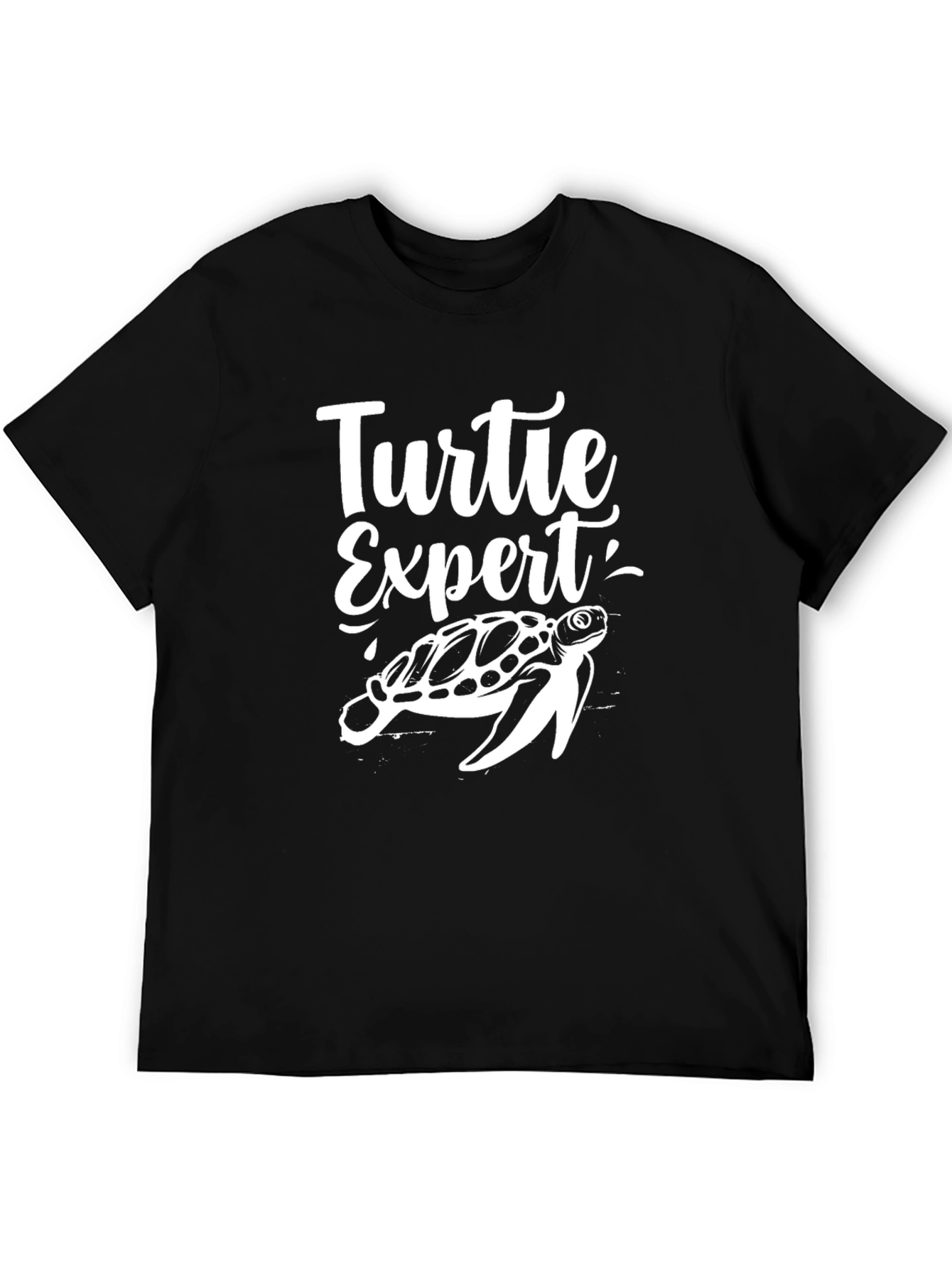 Turtle Expert Black Graphic T-Shirt