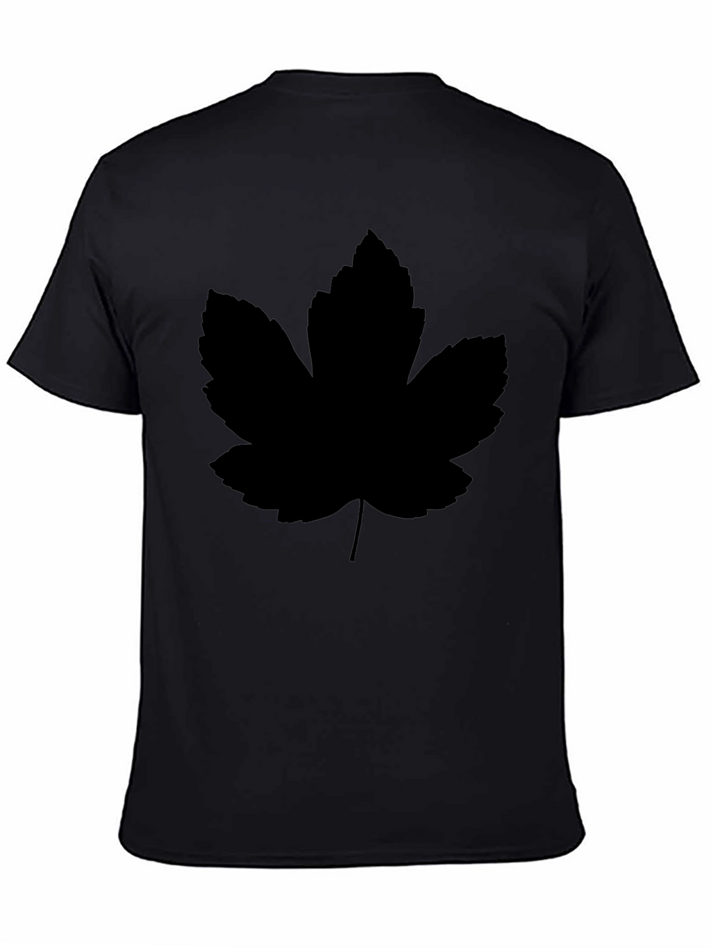 Black Leaf Graphic Tee - Modern Casual Style