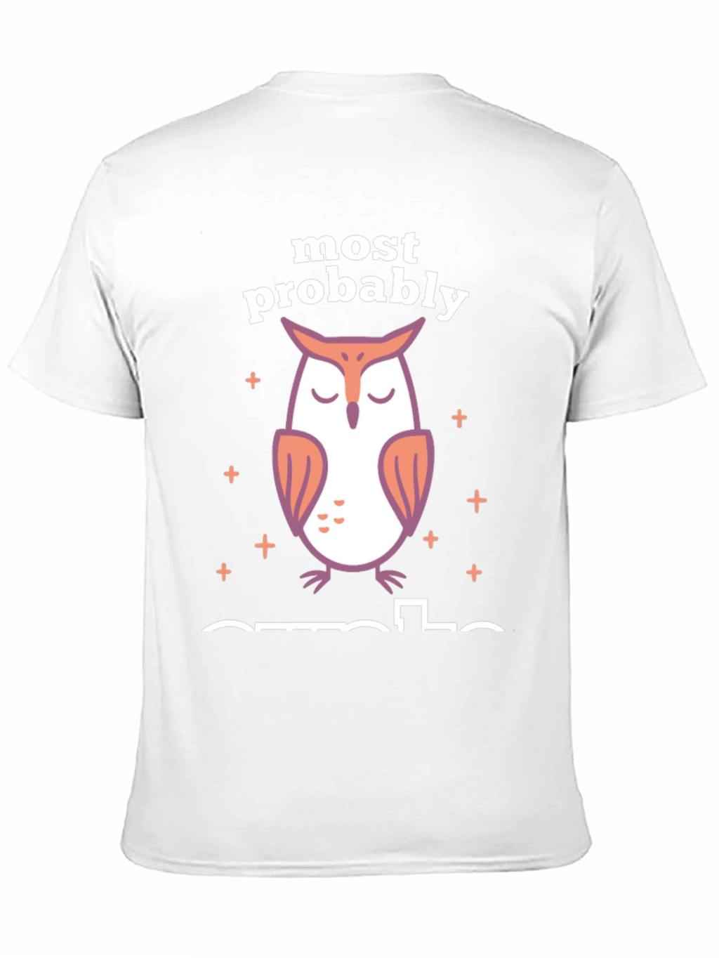 Most Probably Asleep Owl Graphic T-Shirt