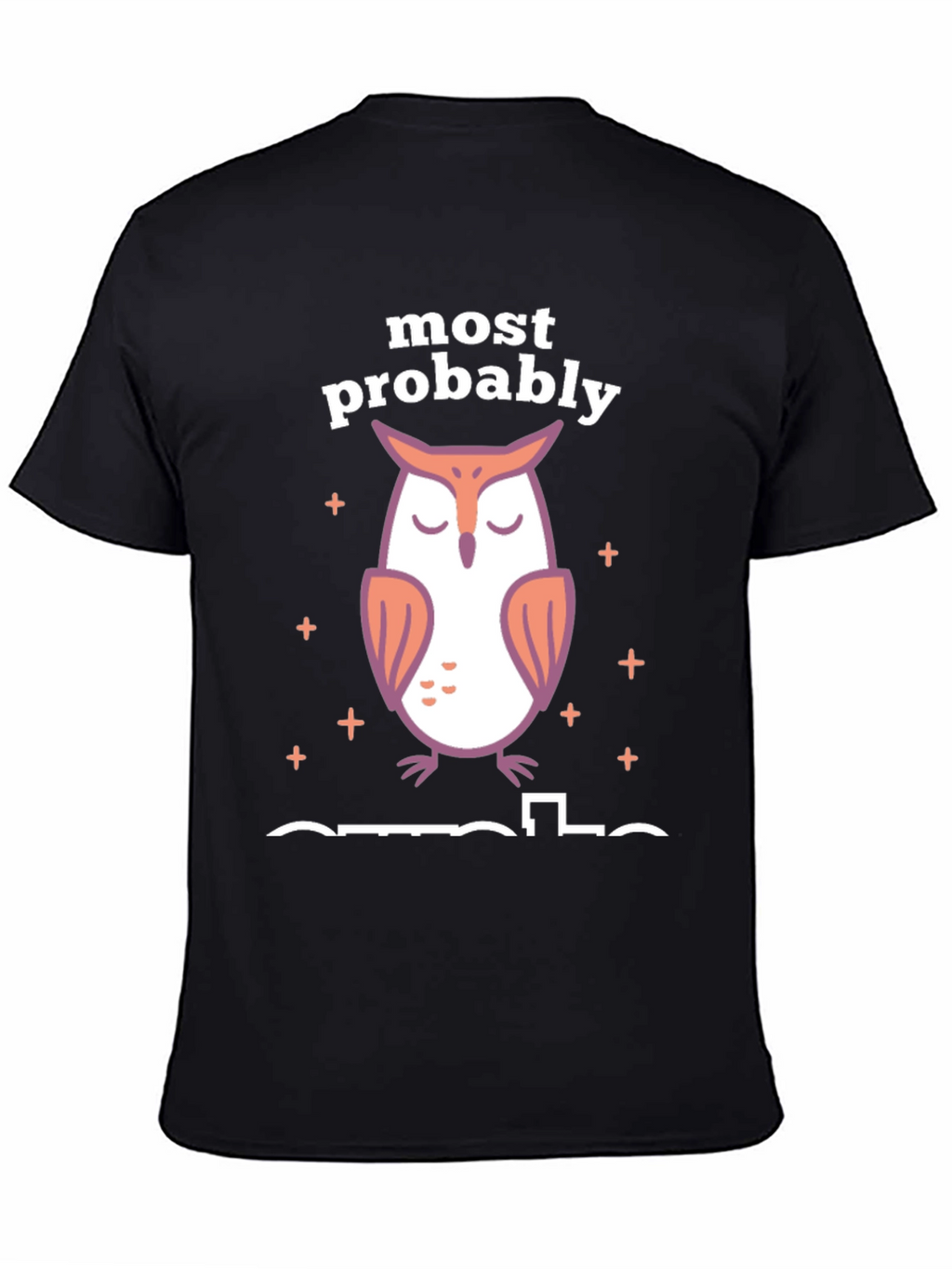 Most Probably Asleep Owl Graphic T-Shirt