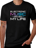 Electronic Music Saved My Life Black T-Shirt