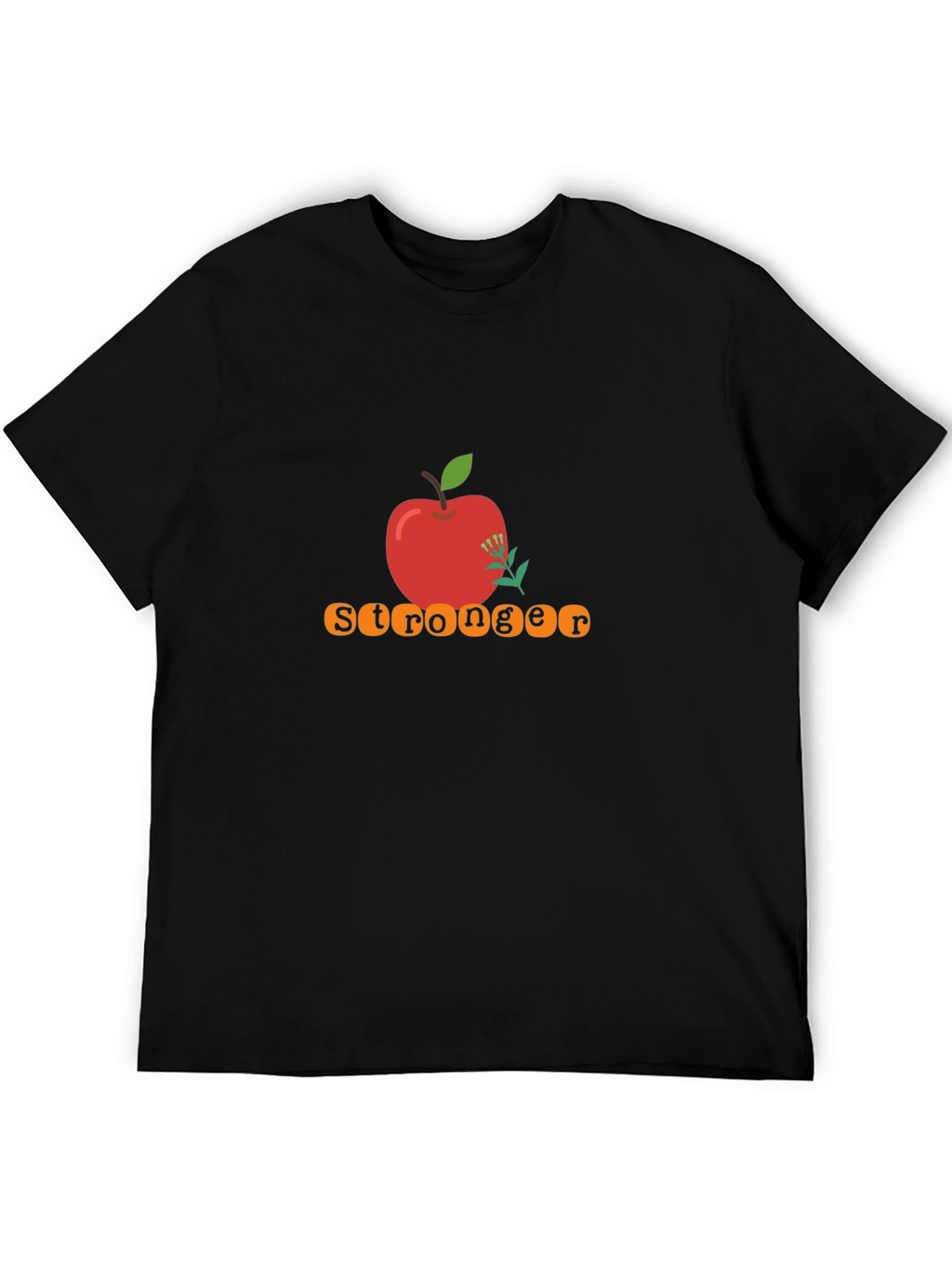 Stronger Apple Graphic Tee - Black
