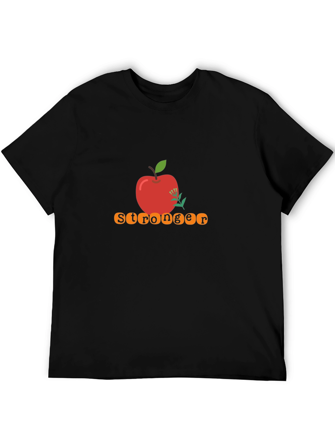 Stronger Apple Graphic Tee - Black