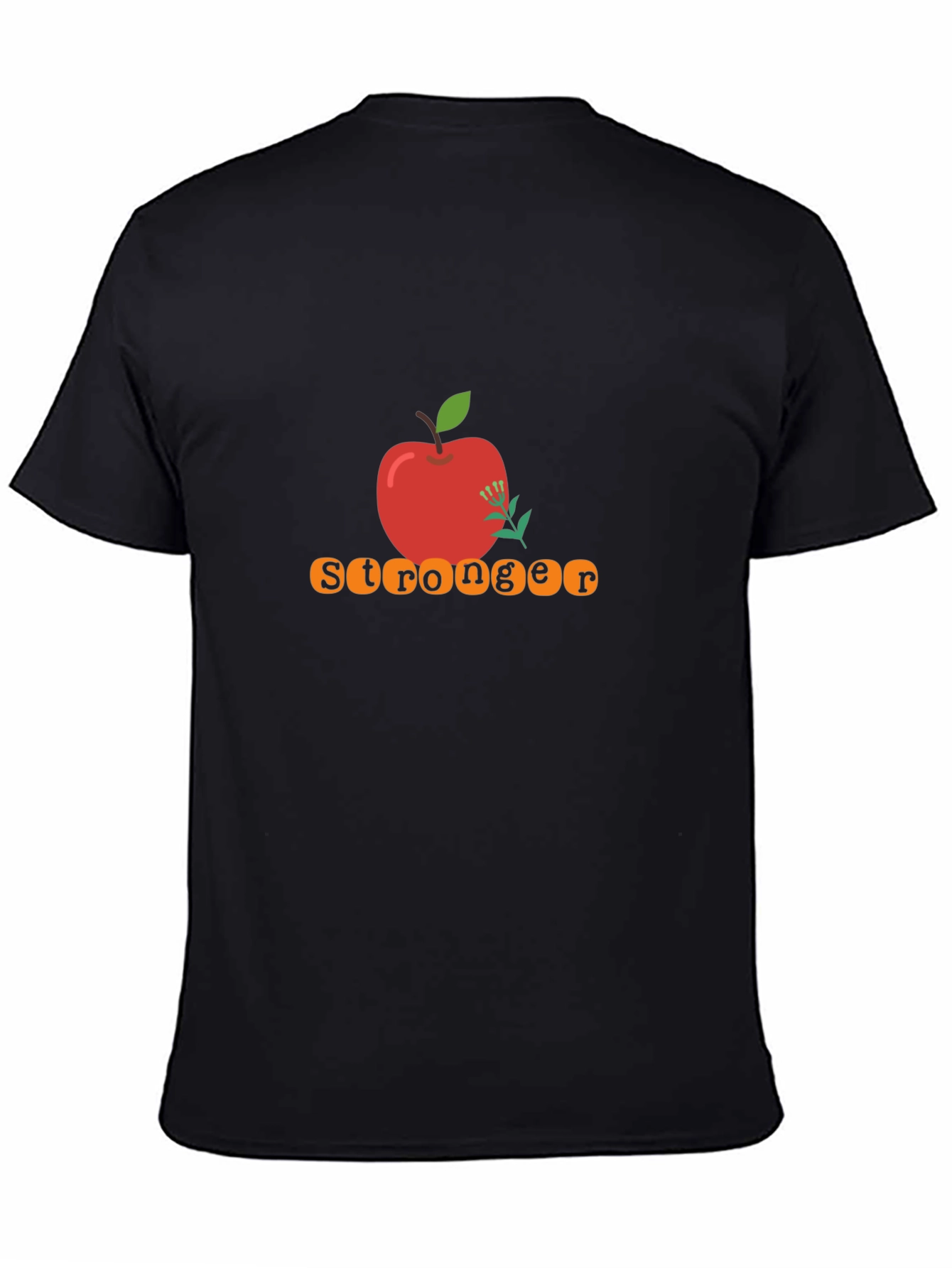 Stronger Apple Graphic Tee - Black