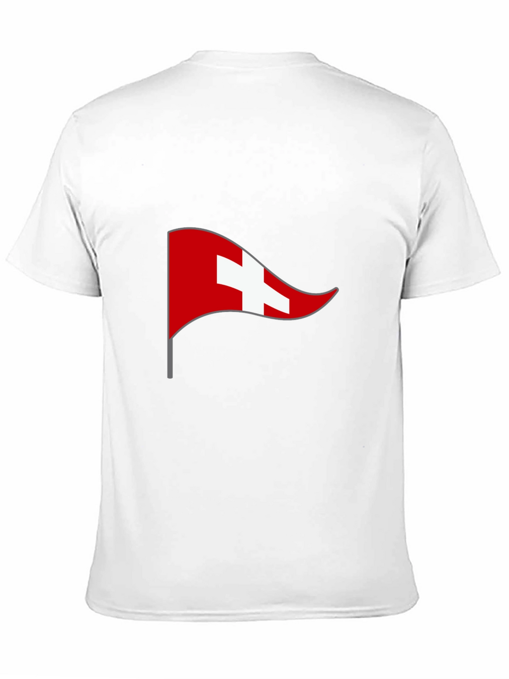 Swiss Flag Graphic Tee - Black Casual T-Shirt