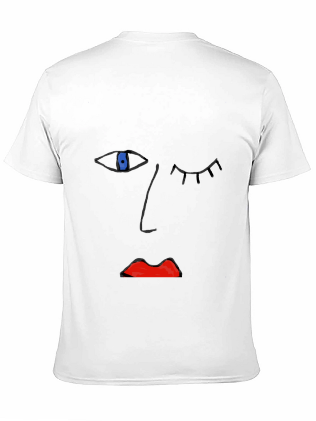 Abstract Face Graphic Tee - Unisex Casual Shirt