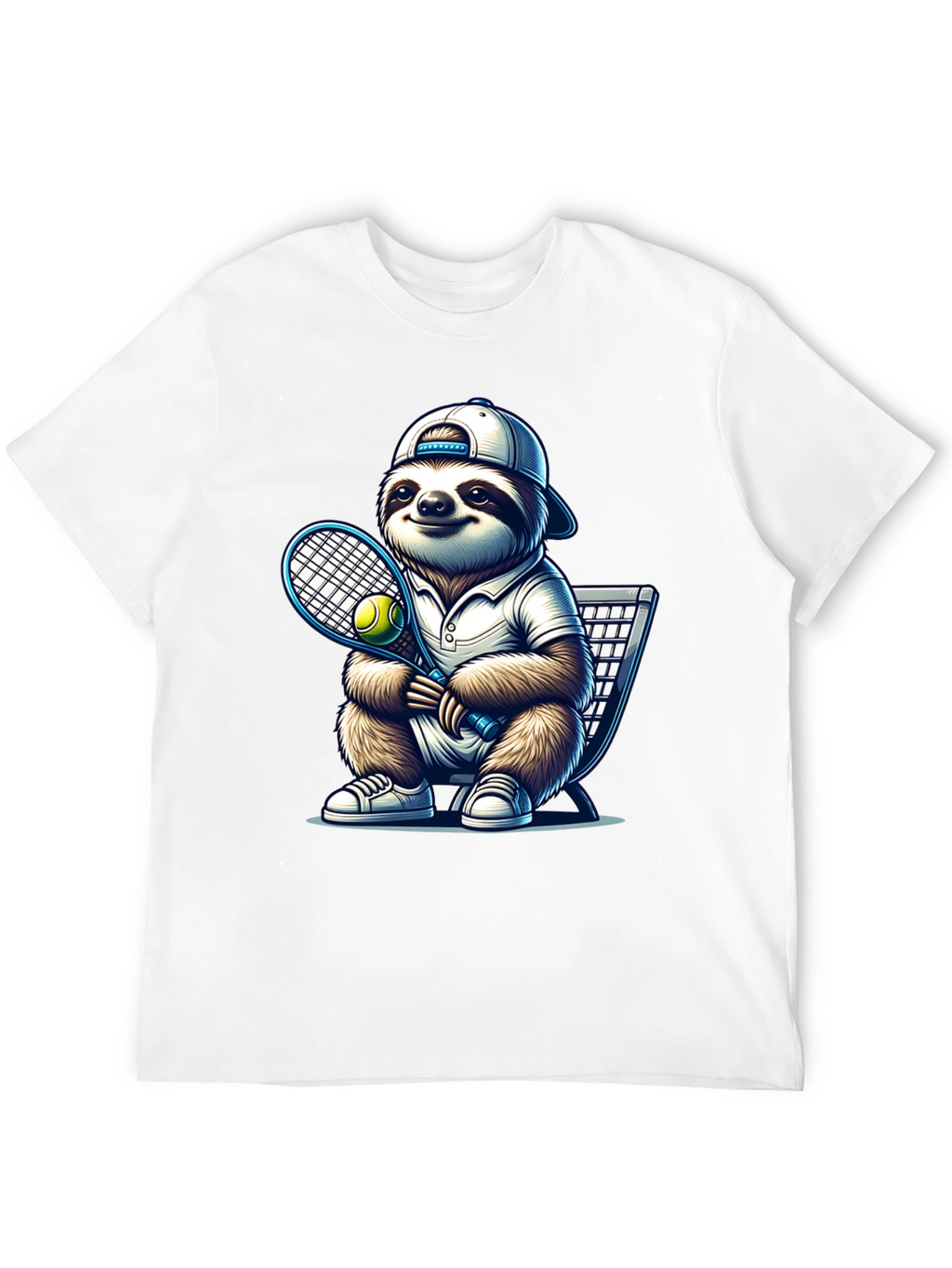 Sloth Tennis T-Shirt - Funny Animal Tee