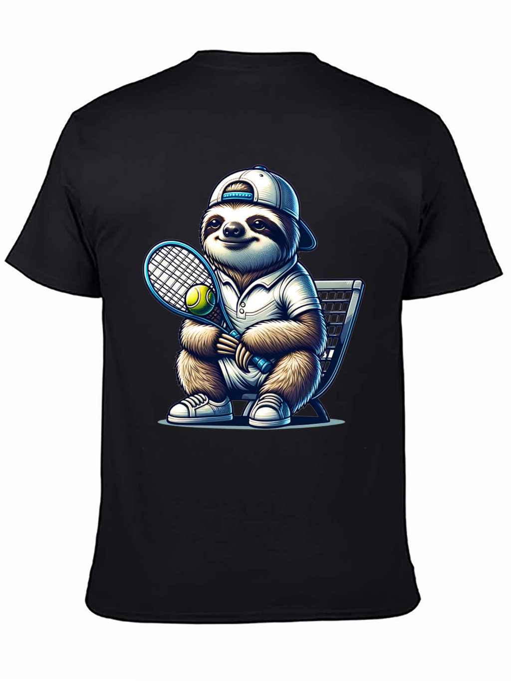 Sloth Tennis T-Shirt - Funny Animal Tee