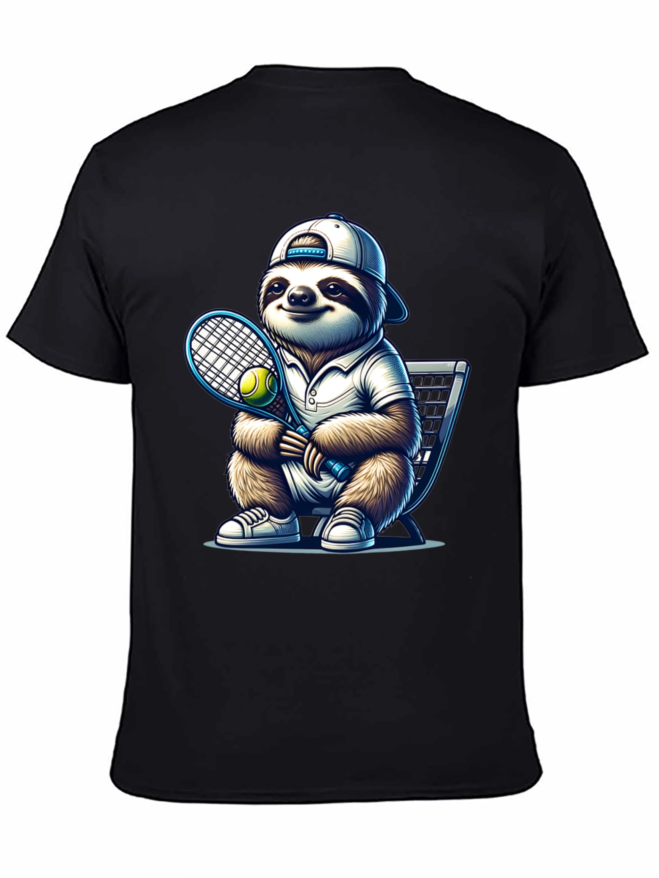 Sloth Tennis T-Shirt - Funny Animal Tee