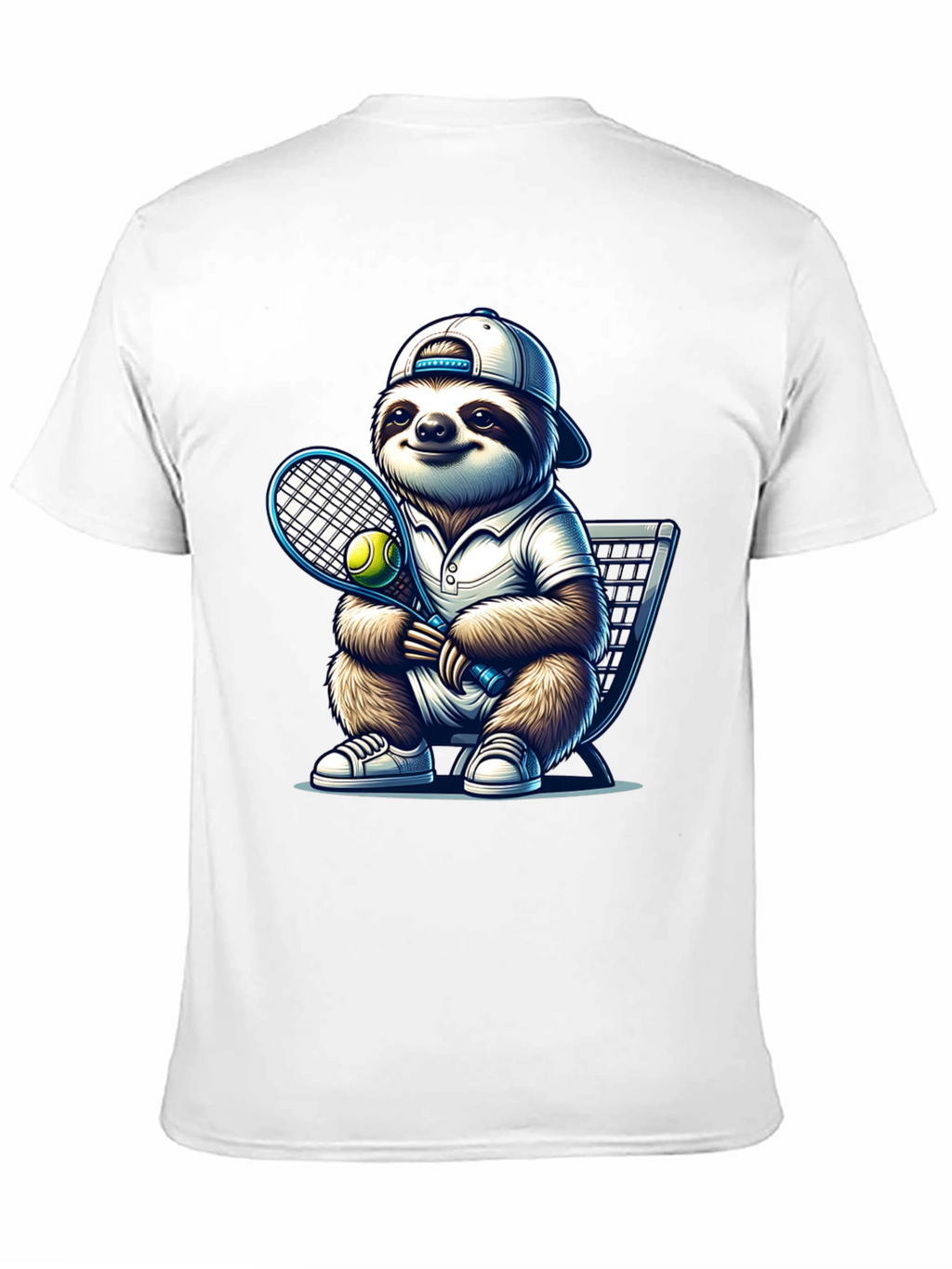 Sloth Tennis T-Shirt - Funny Animal Tee