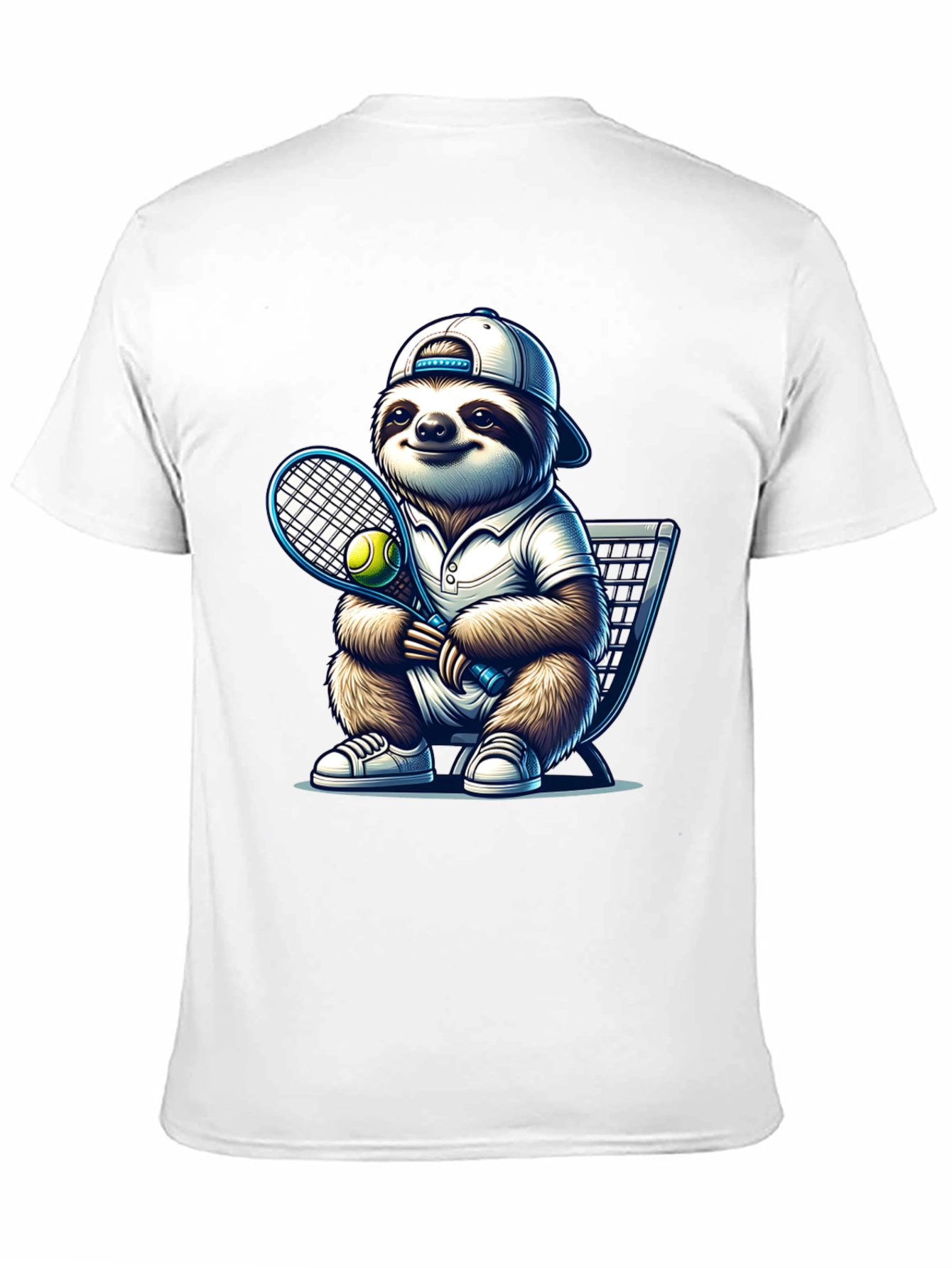 Sloth Tennis T-Shirt - Funny Animal Tee