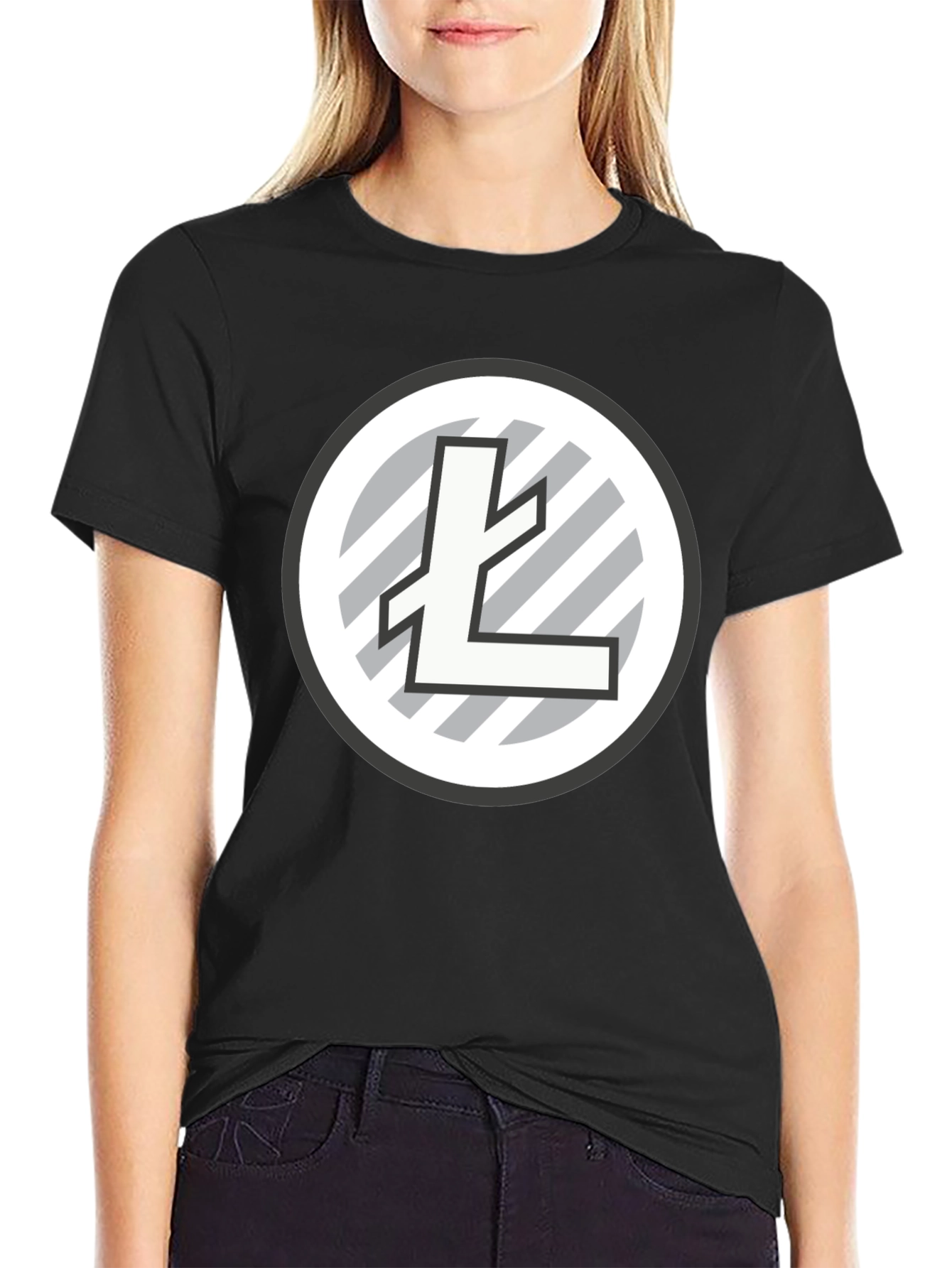 Litecoin Logo Black T-Shirt Crypto Tee