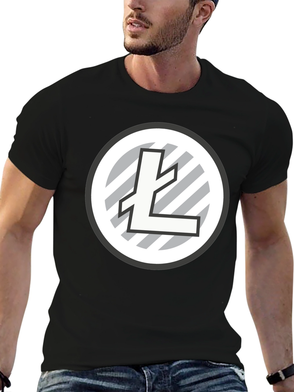 Litecoin Logo Black T-Shirt Crypto Tee