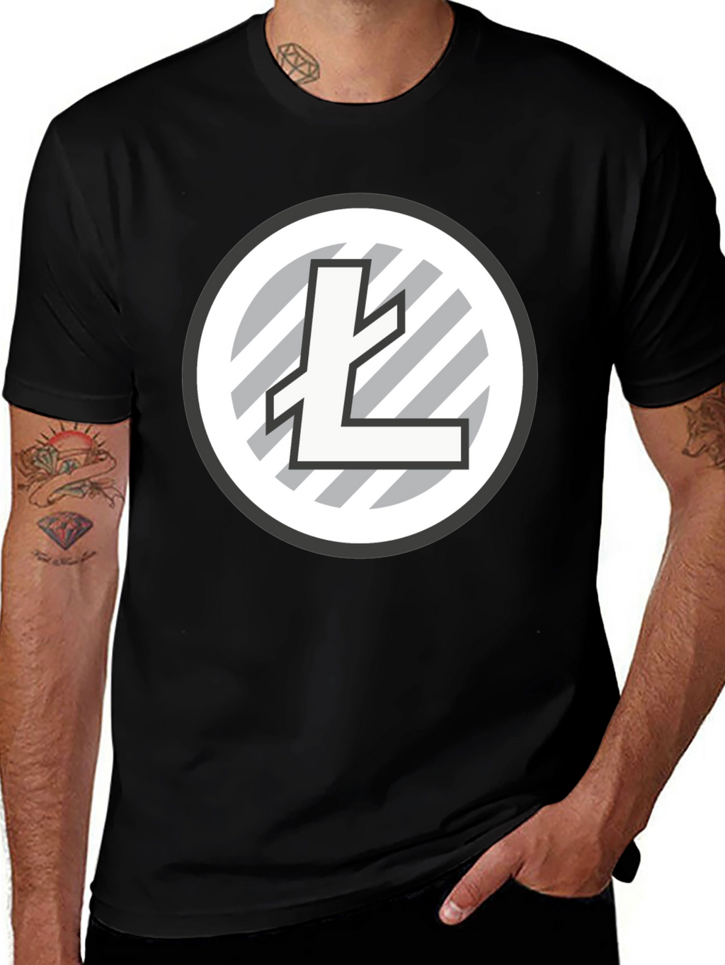 Litecoin Logo Black T-Shirt Crypto Tee