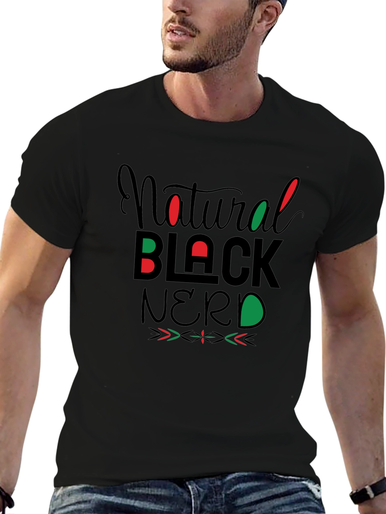 Natural Black Nerd T-Shirt