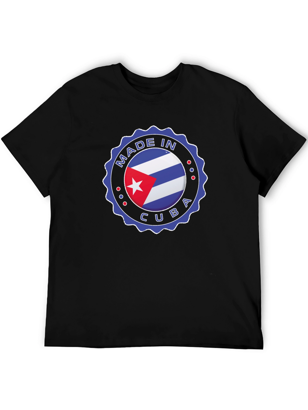 Made in Cuba T-Shirt - Cuban Flag Design