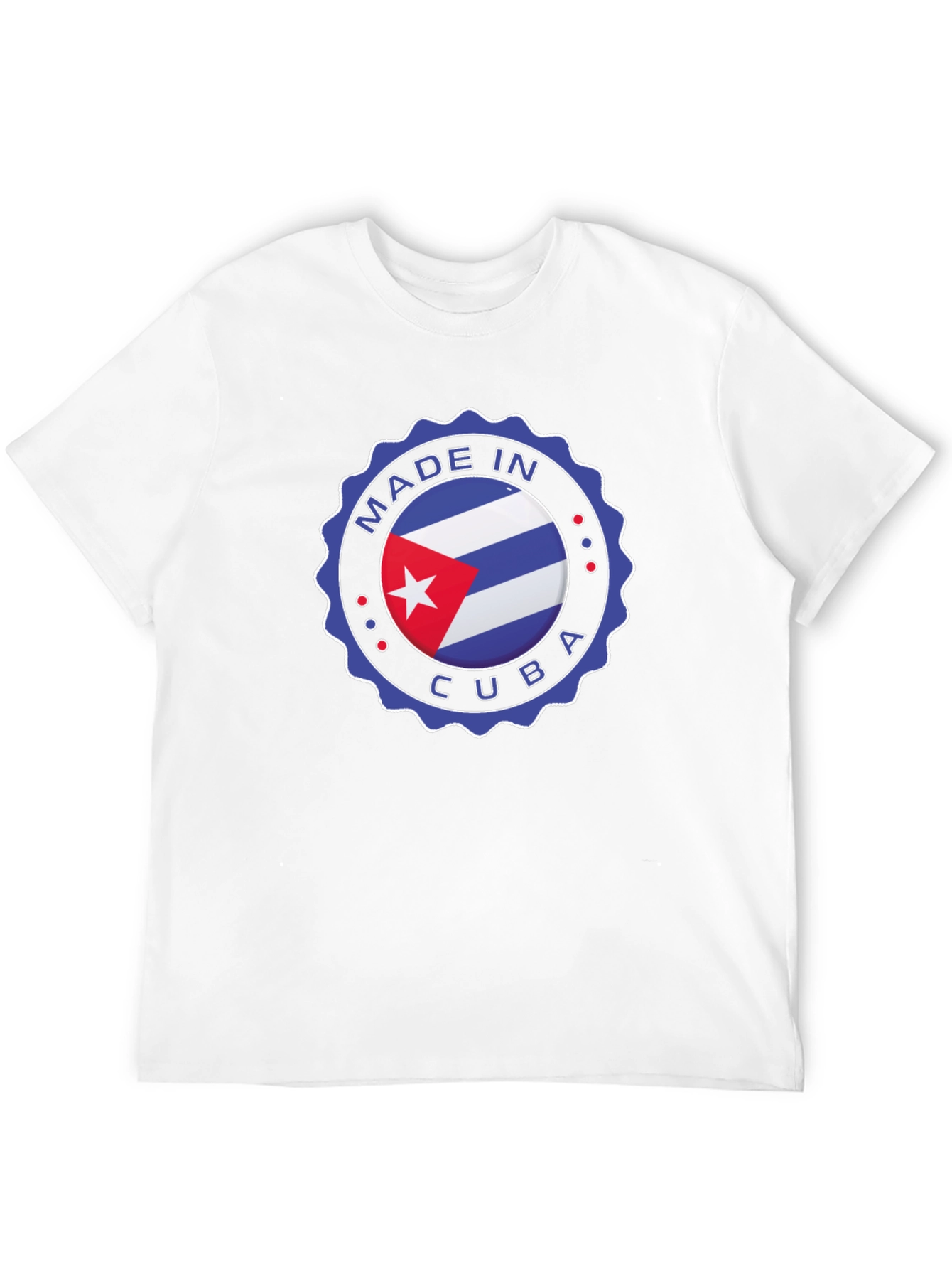 Made in Cuba T-Shirt - Cuban Flag Design