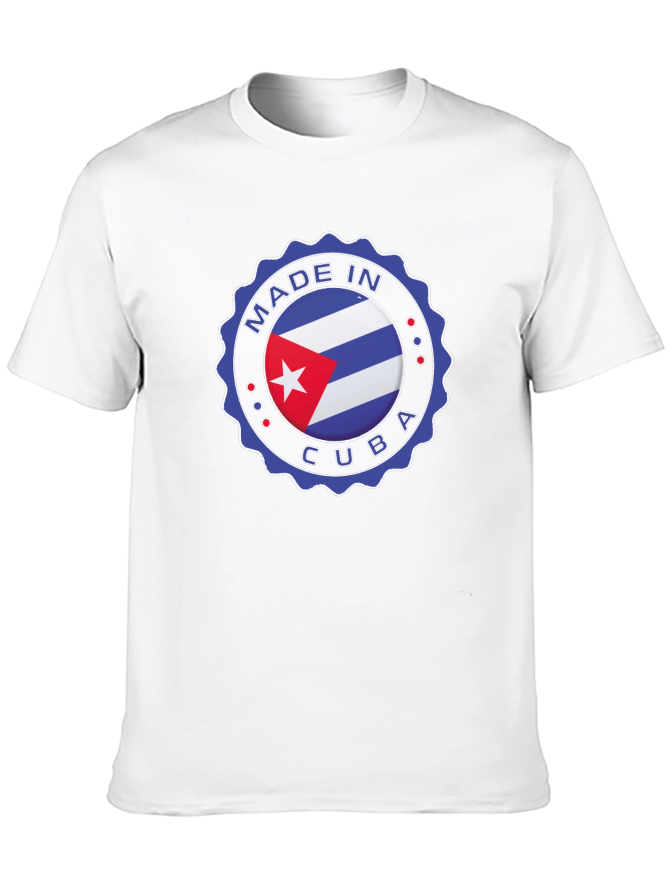 Made in Cuba T-Shirt - Cuban Flag Design