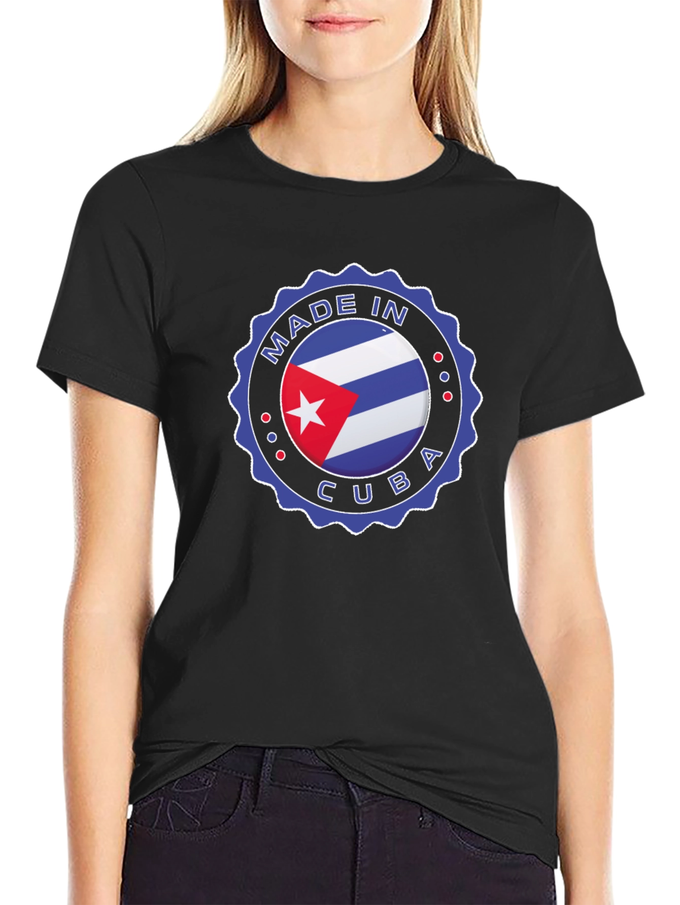 Made in Cuba T-Shirt - Cuban Flag Design