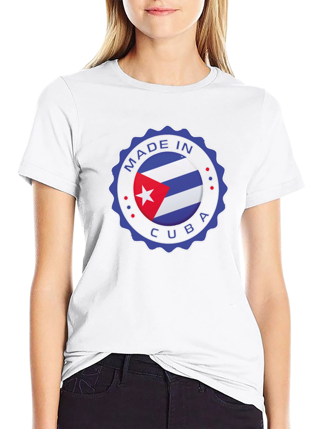 Made in Cuba T-Shirt - Cuban Flag Design