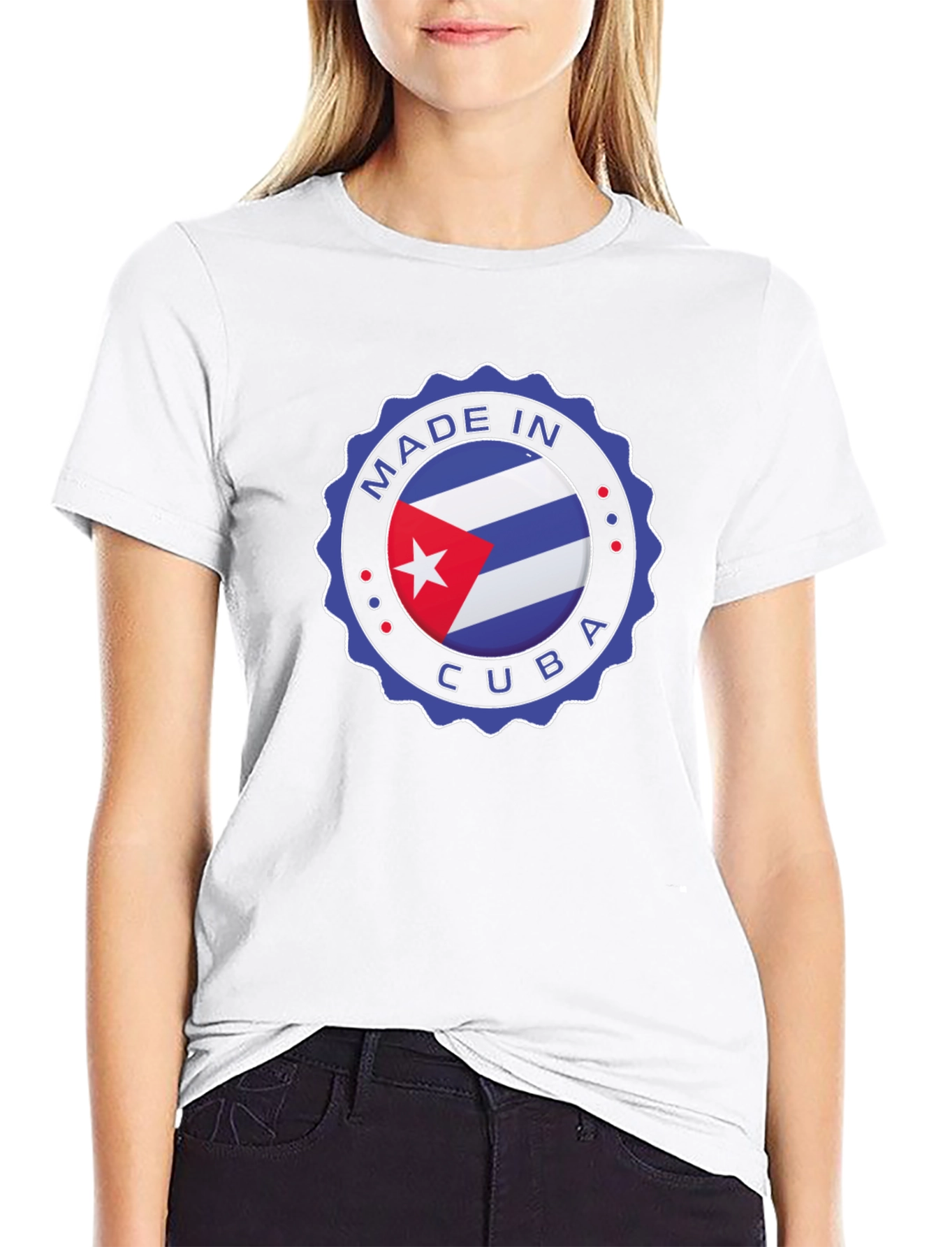 Made in Cuba T-Shirt - Cuban Flag Design