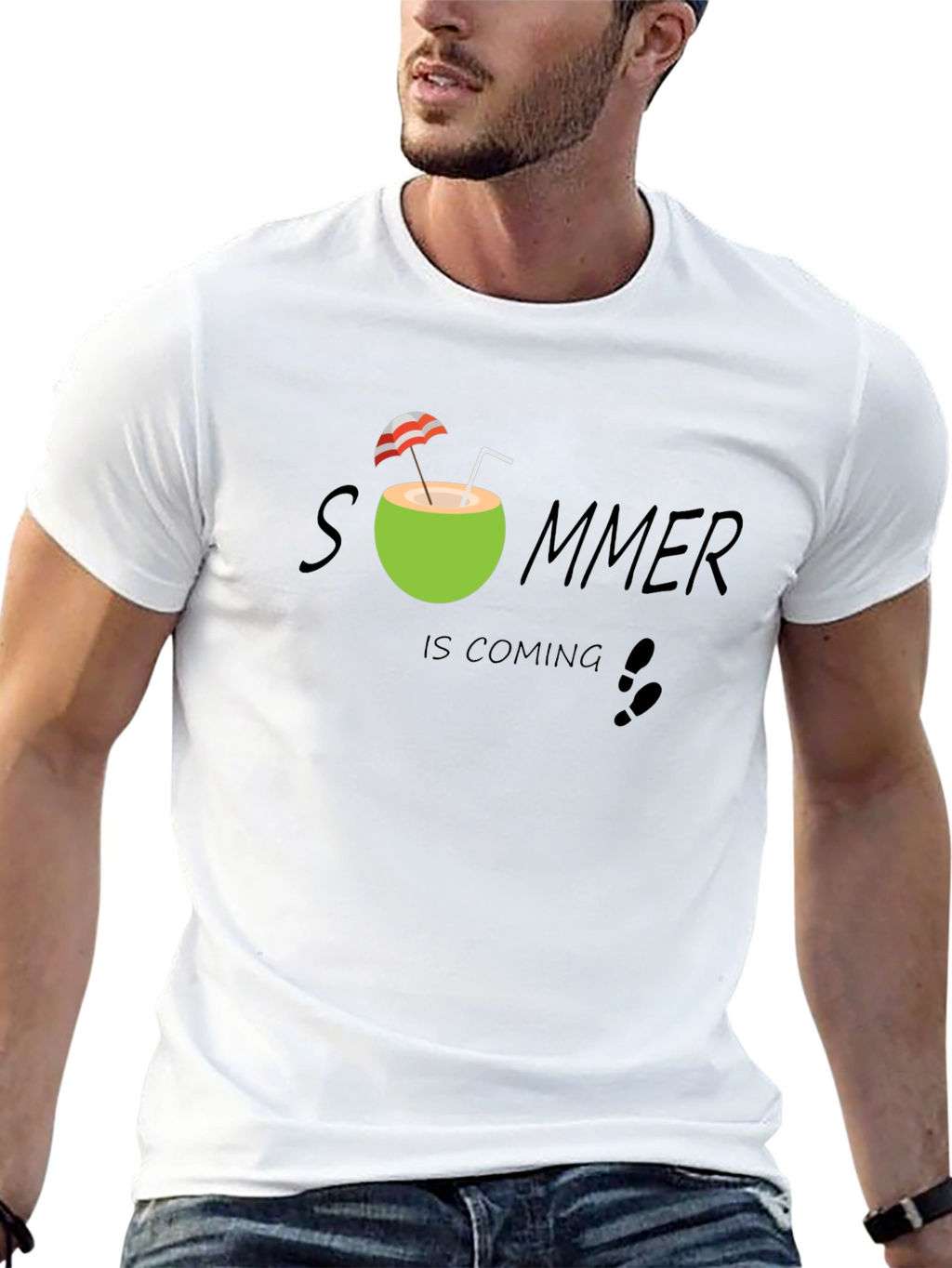 Summer Is Coming T-Shirt - Black Cotton Tee