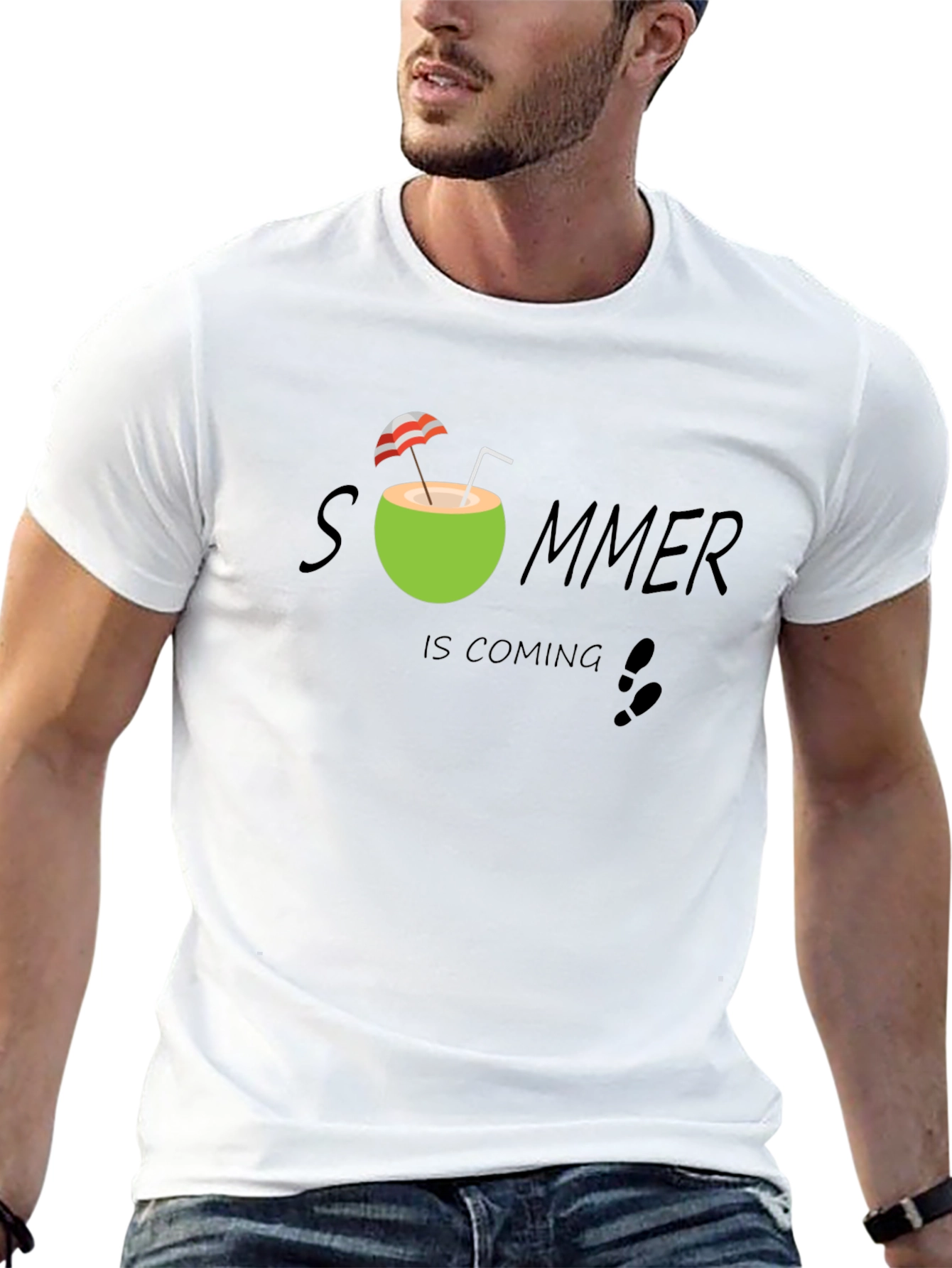 Summer Is Coming T-Shirt - Black Cotton Tee