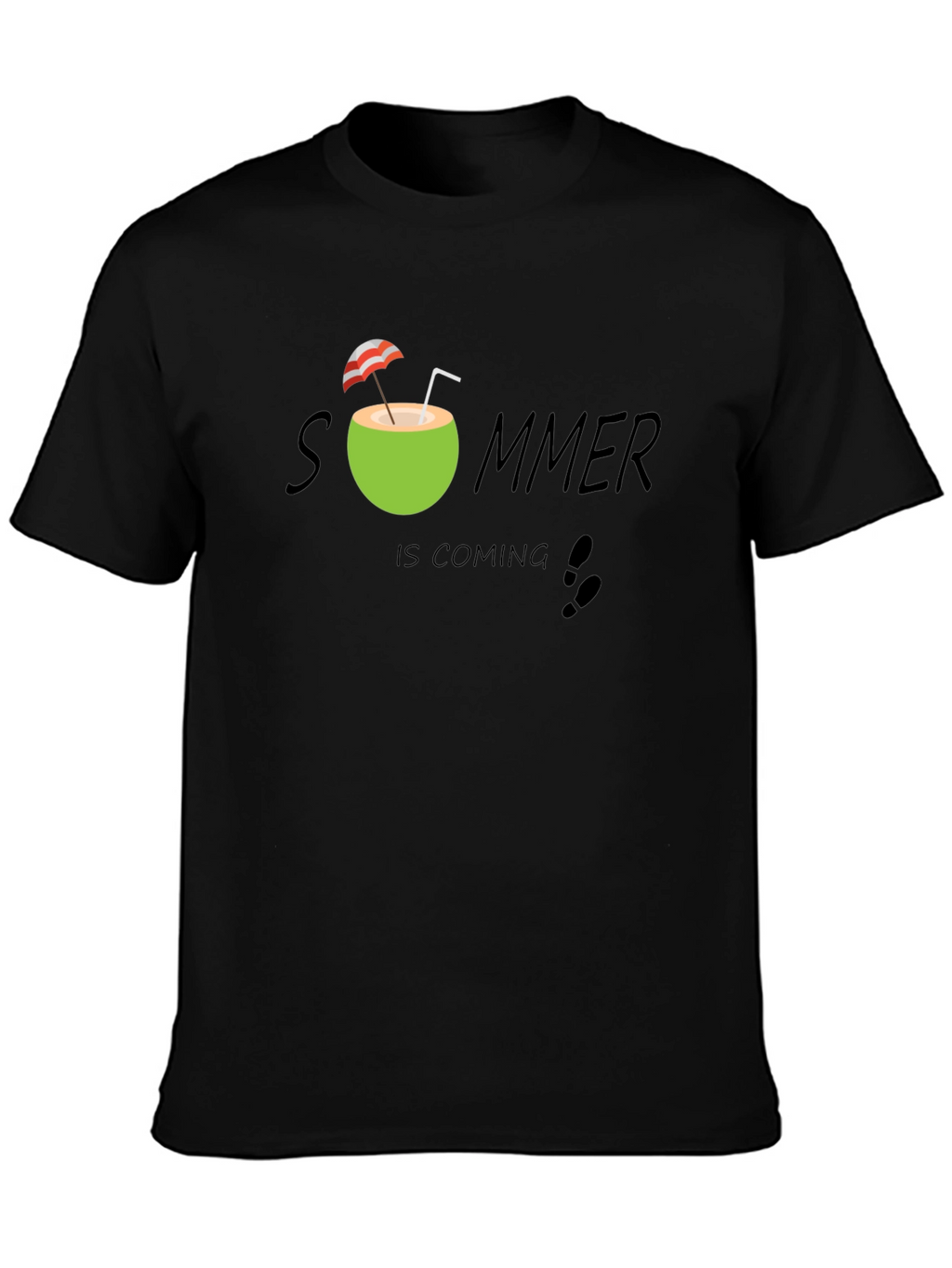 Summer Is Coming T-Shirt - Black Cotton Tee