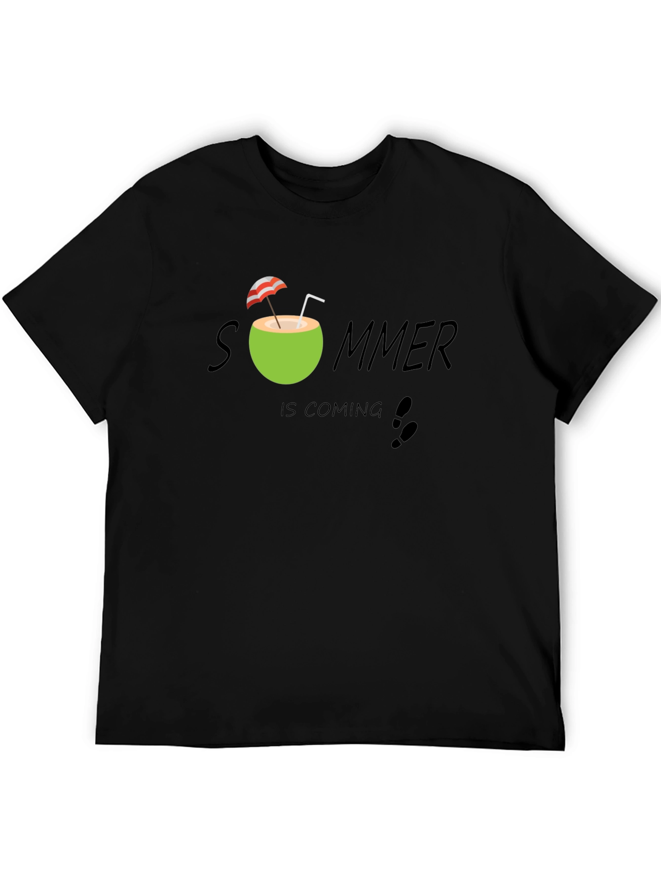 Summer Is Coming T-Shirt - Black Cotton Tee